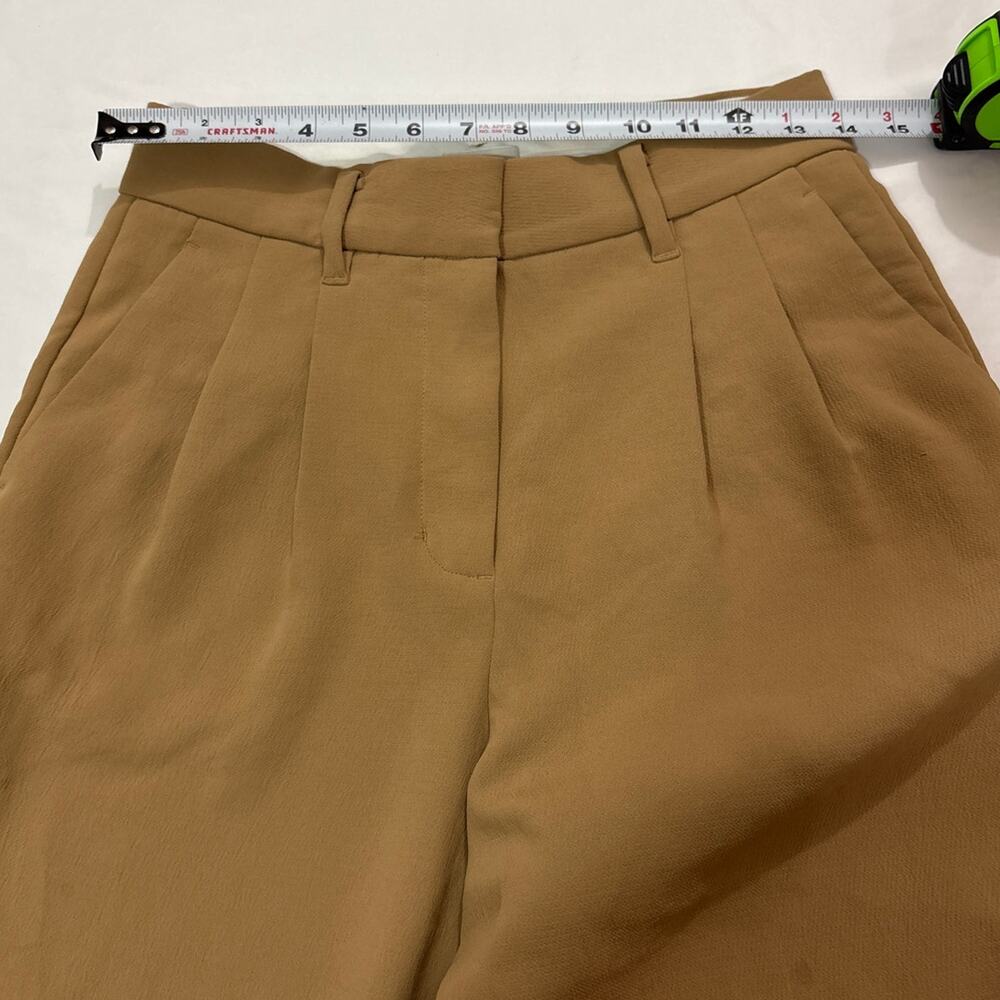 Aritzia Wilfred Womens 2 Brown Wide Leg Pants High Rise Office Minimalist - Picture 9 of 9